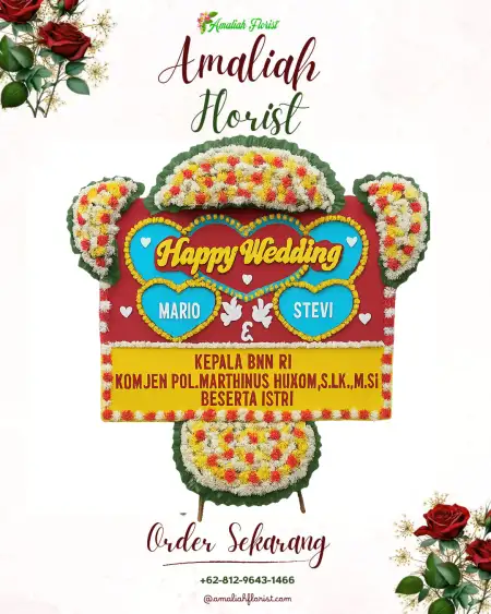 Papan Bunga Pernikahan Mambioman Bapai